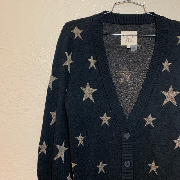 Chaser Star Bishop Sleeve Button Down Cardigan - Picture 2 of 7